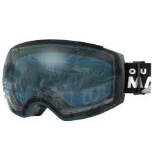 OutdoorMaster Ski Goggles PRO - Frameless Interchangeable Lens 100% UV400 Protection Snow Goggles for Men & Women (Black Frame VLT 60% L.Blue Lens a