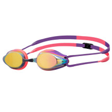 ARENA Tracks Unisex Adult Essential Racing Swim Goggles for Competitive Swimmers Men and Women FINA-Approved Anti-Fog Coated Mirror Lens Copper/Plum/