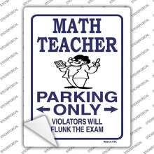 Smart Blonde P-727s-L Math Teacher Parking Novelty Rectangle Sticker Decal - Large