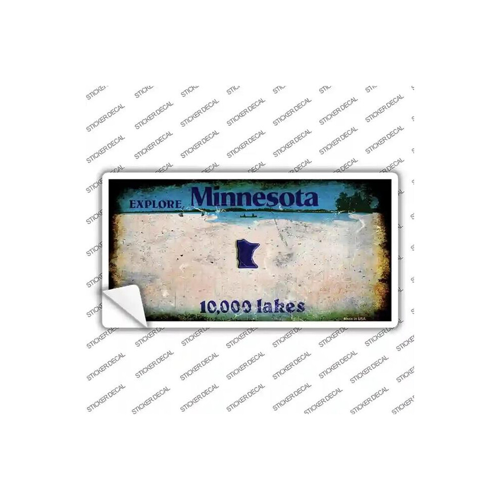 Smart Blonde Lp-8140S-Xl Minnesota State Rusty Novelty Sticker Decal - Extra Large 792636485978