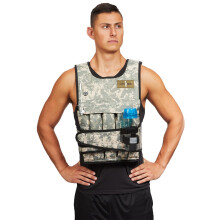 Cross 101 Adjustable Weighted Vest  40 lbs (Camouflage) With Phone Pocket & Water bottle holder  Desert Camo