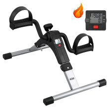 Folding Pedal Exerciser Mini Exercise Bike Under Desk Bike Foot Pedal Exerciser Foot Hand Cycle Portable Peddler Machine Bicycle Exerciser Arm Leg E