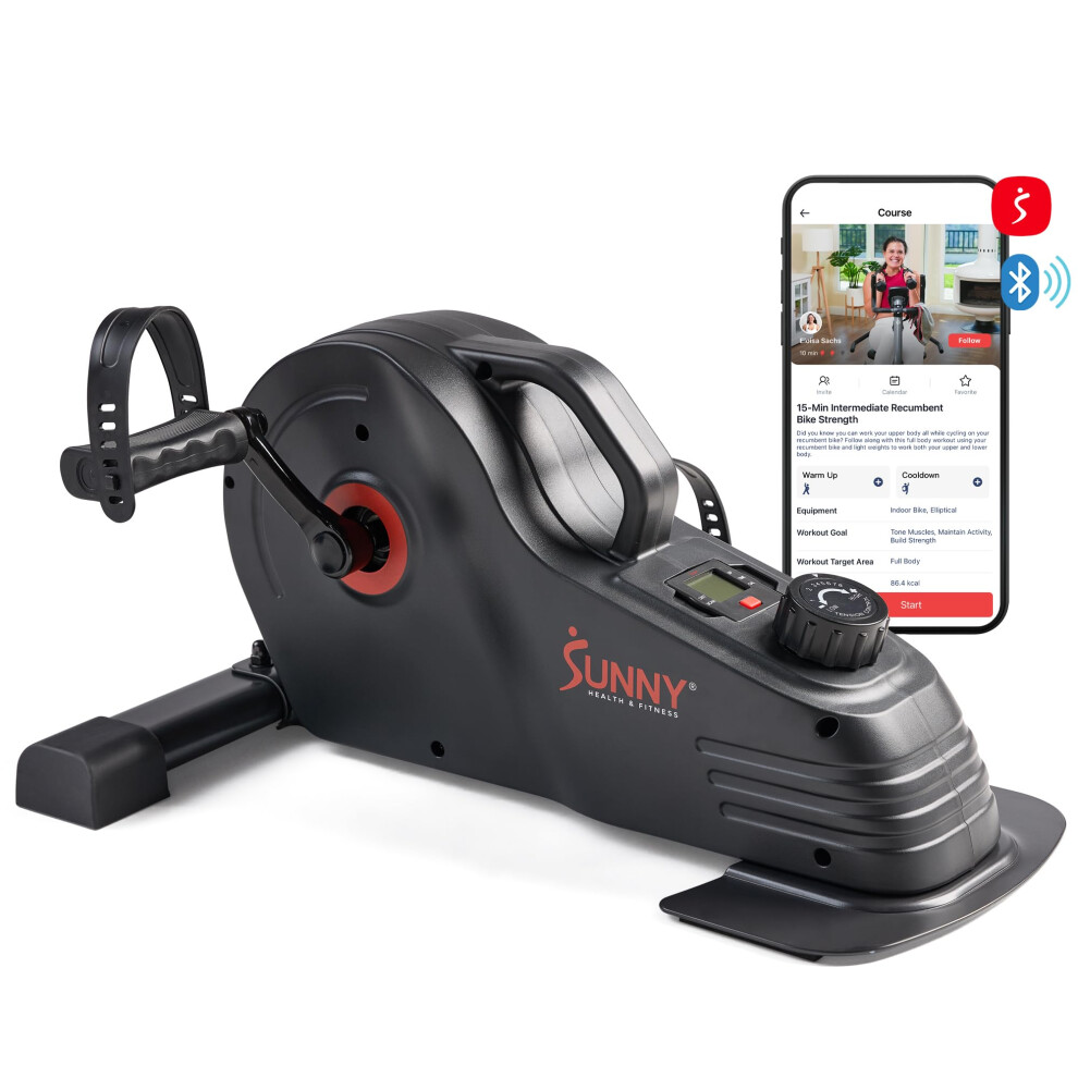 Sunny Health & Fitness Mini Bike Portatile A Doppia Funzione Da Scrivania, Per Cardiofrequenzimetro, Per Casa E Ufficio, Cyclette Per Braccia E G