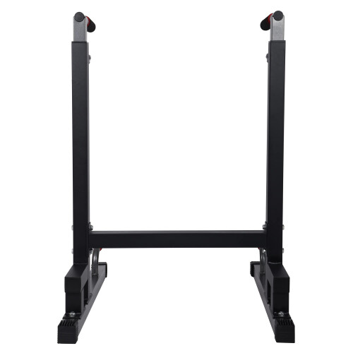BalanceFrom Multi-Function Dip Stand Dip Station Dip bar with Improved Structure Design  500-Pound Capacity  Black