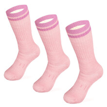 MERIWOOL Merinowol wandelsokken voor mannen en vrouwen - 3 paar middelzwaar, gewatteerd - warm en ademend (small - medium lila)
