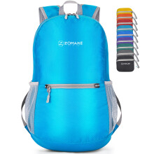 Zaino da trekking ultraleggero ZOMAKE da 20 litri, piccolo e pieghevole, resistente all'acqua, per donne e uomini (blu chiaro)