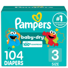 Pampers pelenkk  Baby Dry  mret 3 104 Nedvszv eldobhat csecsemopelenka (a kiszerels vltozhat)