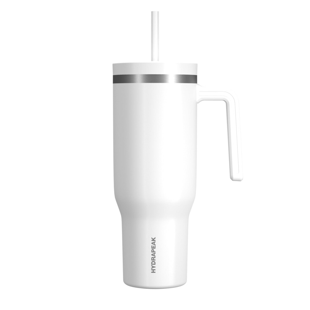 Hydrapeak Voyager 40 Oz Edelstahlbecher Mit Griff, Isolierte Wasserflasche Mit Strohhalm Und Deckel, Getr Nkehalter-Freundlicher, Wiederverwendba-image