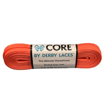 Derby Laces CORE keskeny, 6 mm-es viaszos csipke mukorcsolyhoz, grkorcsolya csizmhoz s norml cipohz (Coral 96 hvelyk / 244 cm)