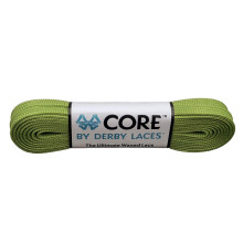 Derby Laces CORE keskeny, 6 mm-es viaszos csipke mukorcsolya grkorcsolya csizmhoz s norml cipohz (olvzld 96 hvelyk / 244 cm)
