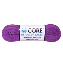 Derby Laces CORE keskeny, 6 mm-es viaszos csipke mukorcsolya grkorcsolya csizmhoz s norml cipohz (Szololila 45 hvelyk / 114 cm)