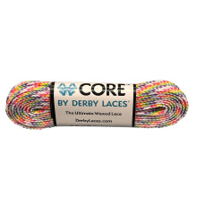Derby Laces CORE keskeny 6 mm-es viaszos csipke mukorcsolya grkorcsolya csizmhoz s norml cipohz (szivrvnyfehr 84 hvelyk / 213 cm)
