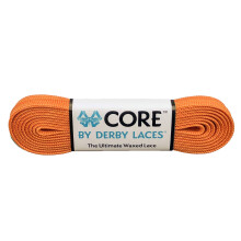 Derby Laces CORE keskeny 6 mm-es viaszos csipke mukorcsolyhoz grkorcsolya csizmhoz s norml cipohz (srgarpa narancs 108 hvelyk / 274 cm)