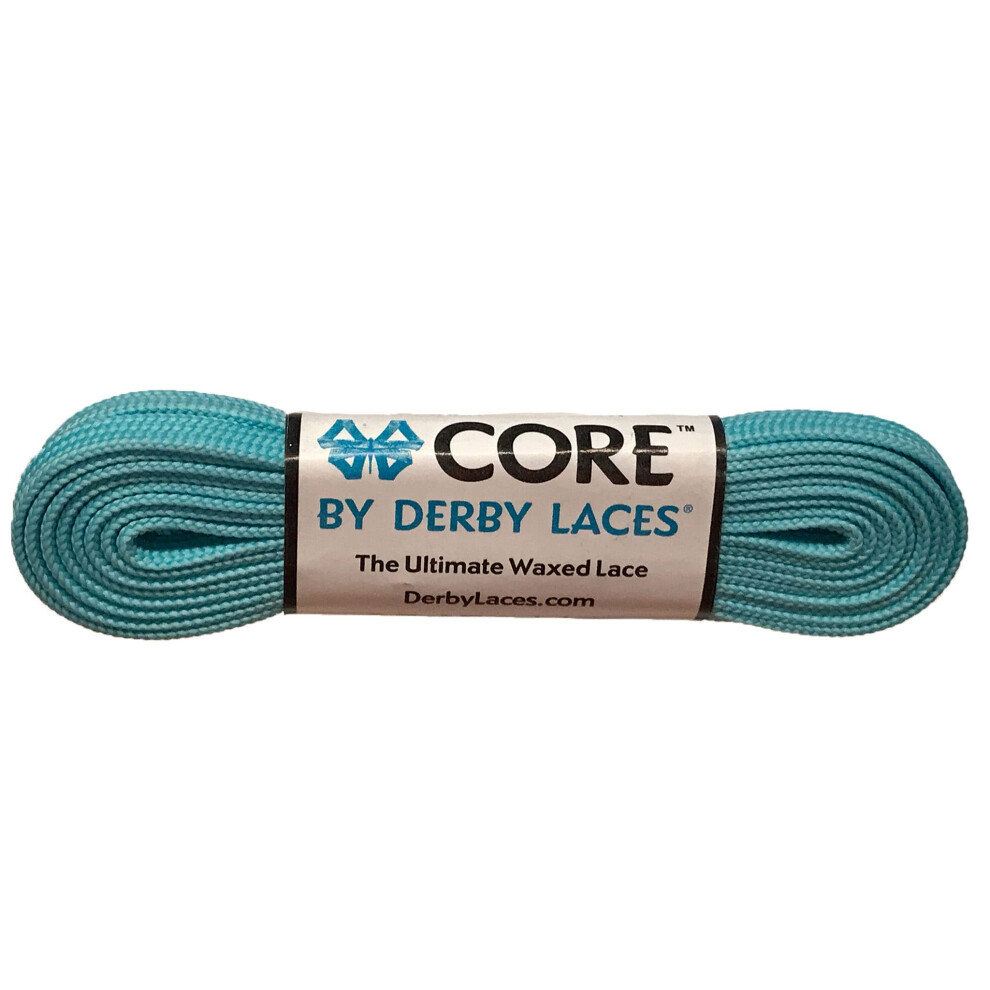 Lacets Derby Core éTroits 6 Mm CiréS Pour Patins Artistiques, Patins à Roulettes, Bottes Et Chaussures Classiques (Aqua Spray Teal 54 Pouces / 13-image