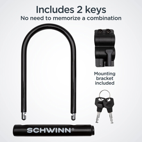 Schwinn ??e?da??? p?d???t?? Schwinn Basic U Lock ?e 2 ??e?d??, ?a???, asfa?e?a? ep?p?d?? 4 2