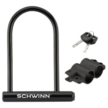 Schwinn Basic U Lock Bike with 2 Keys Anti Theft Bicycle Lock Black Security Level 4