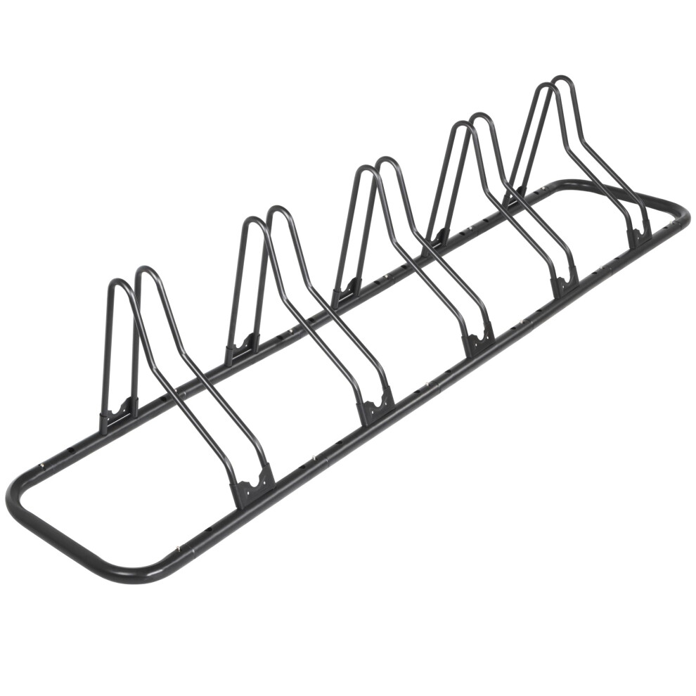 CyclingDeal Bicycle Floor Parking Rack Stand - for Mountain MTB Road Bike - Indoor Home Garage Storage - Upgraded 5 Bikes