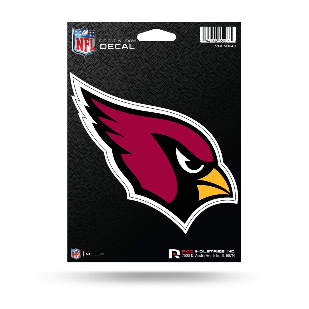 Rico Industries Nfl Football Arizona Cardinals Medium Die Cut Decal 5 X 7- 094746552015