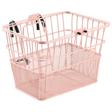 Retrospec Apollo Panier de velo avant detachable en acier a demi-maillage avec crochets detachables integres et poignee integree Easy Assembly et