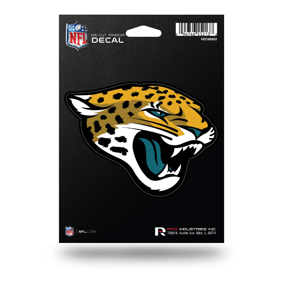Nfl Rico Industries Die Cut Vinyl Decal Jacksonville Jaguars 5 X 7-Inches 094746552138