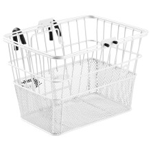 Retrospec Apollo Panier de velo avant detachable en acier a demi-maillage avec crochets detachables integres et poignee integree Easy Assembly et
