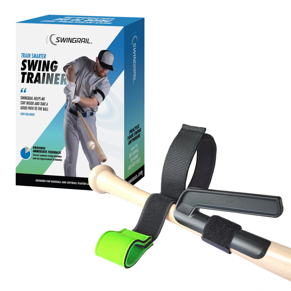 SWINGRAIL Baseball/Softball Swing Trainer Aid - Equipment for Batting and Hitting