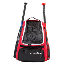 Athletico Baseball Bat Bag - Mochila para equipos y equipos y equipos de softbol de bisbol para jvenes y adultos | Holds Bat Helmet Glove & Shoes |