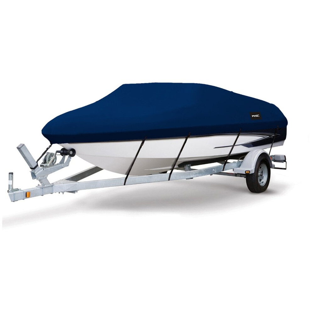 Housse de bateau remorquable en polyester Oxford robuste MSC, compatible avec les housses de bateau runabout     coque en V et     coque triple (mod