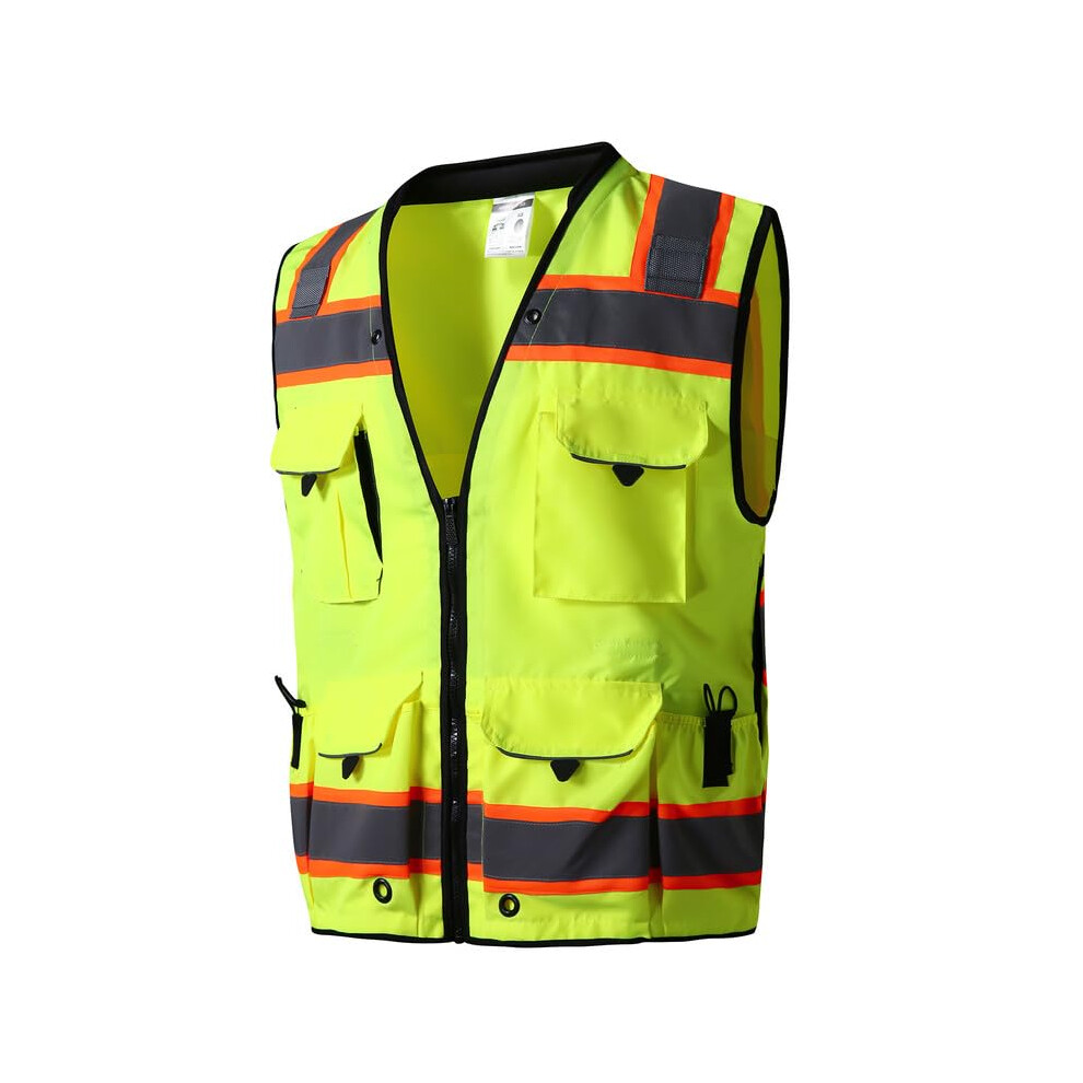 Sksafety 12 Taschen Professionelle Sicherheitsweste Klasse 2 Warnweste Ansi/Isea-image