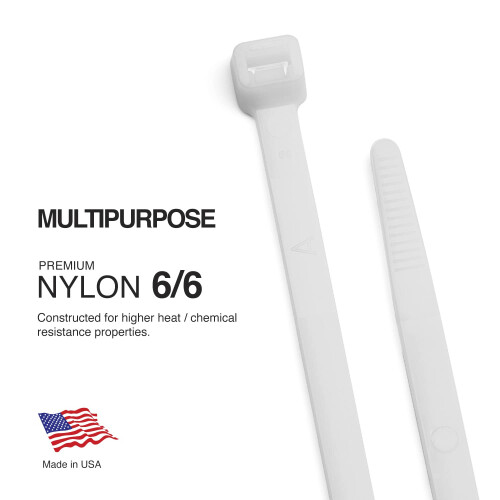 TR Industrial Multi-Purpose UV-resistente naturlige kabelbindere 18 tommer 50 Pack 1