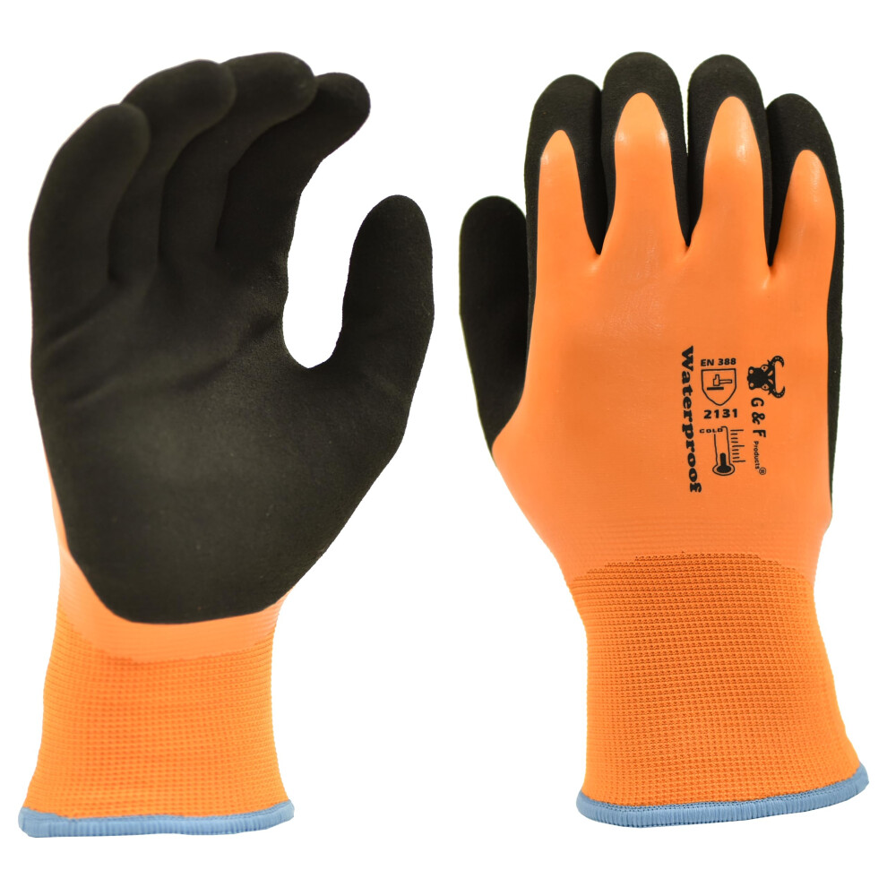 G & F Products Wasserdichte Winterhandschuhe Isolierte Arbeitshandschuhe Fur Kaltes Wetter Mit Hpt-Handflachenbeschichtung, Winddicht Und Abrie-image