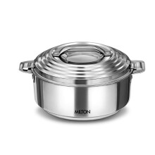 Milton Galaxia 1500 Braadpan voor warme gerechten ge?oleerde roestvrijstalen hete pot met deksel 50 oz (2090 ml) 1,58 qt Serveerdoos (komschaal) voor