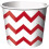 Leckerlibecher aus Papier, 6 Stück, Chevron Classic Red 1