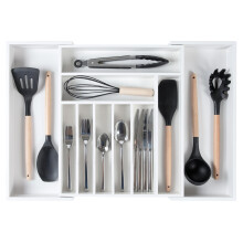 KitchenEdge Premium -hopea- ja ruokailuv linej rjestelij keitti n laatikostoon, elintarviketurvallinen, sopimuslaatuinen, laajennettavissa 14,5