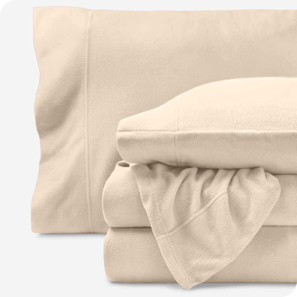 Bare Home Super Soft Fleece Sheet Set - Cal King Size - Extra Plush Polar Fleece No-Pilling Bed Sheets - All Season Cozy Warmth (California King