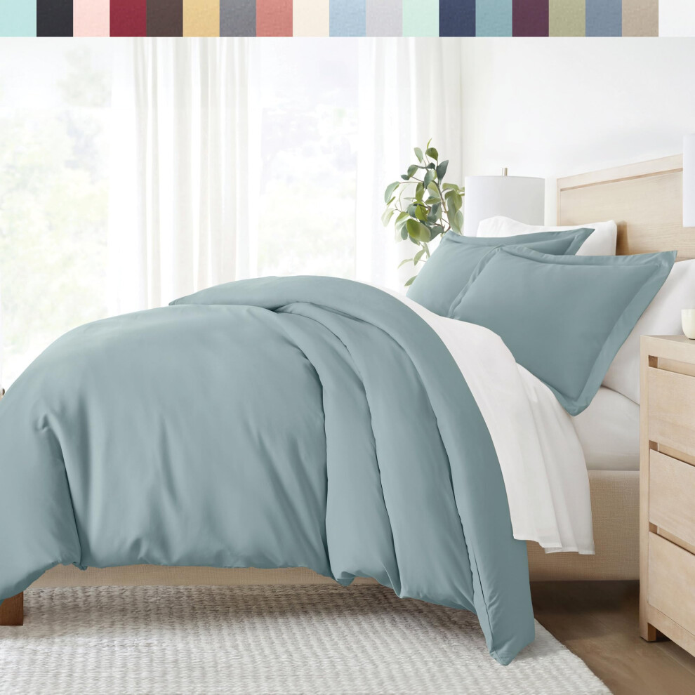 Linen Market Bettbezug Queen (Hellgrau) Erleben Sie Hotel- Hnlichen Komfort Mit Unvergleichlicher Weichheit. Exquisite Drucke Und Uni-Farben F-image