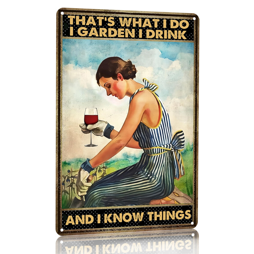 Bestylez Cadeaux De Jardinage Plaque De Jardinage Vintage En éTain « C'est Ce Que Je Fais » Pour La Maison, Le Jardin, La Serre, Le Salon, La Cha-image