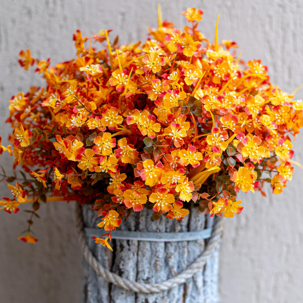 Axylex Kunstliche Herbstblumen Fur Draussen, Kunstliche Chrysanthemen 12 Bundel, Kunstliche Pflanzen, Uv-Bestandig, Kein Verblassen, Kunstplasti-image