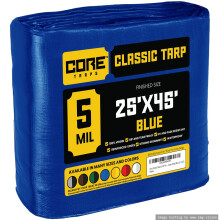 Core Tarps Classic 5 Mil Tarp Cover Vodotesn, UV odoln Polyesterov plachta odoln proti roztren a roztren s vyztuenmi okraji pro strechu Cam