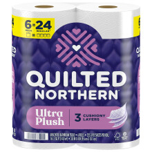 Pre      van    toaletn    papier Northern Ultra Plush 6 mega roliek = 24 be   n   ch roliek 3x hrub      * 3-vrstvov    m   kk    toaletn    papier