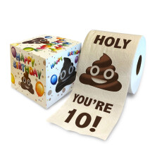 Bedrukt TP Holy You're 10 Birthday Toilet Paper Gift - 10e verjaardagsfeest Grappig verjaardagscadeau Joke Toilet Paper Prank Nieuwigheid Unieke verj
