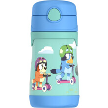 Thermos Baby 10 oz. Edelstahlflasche mit Pop-up-Strohhalm Bluey