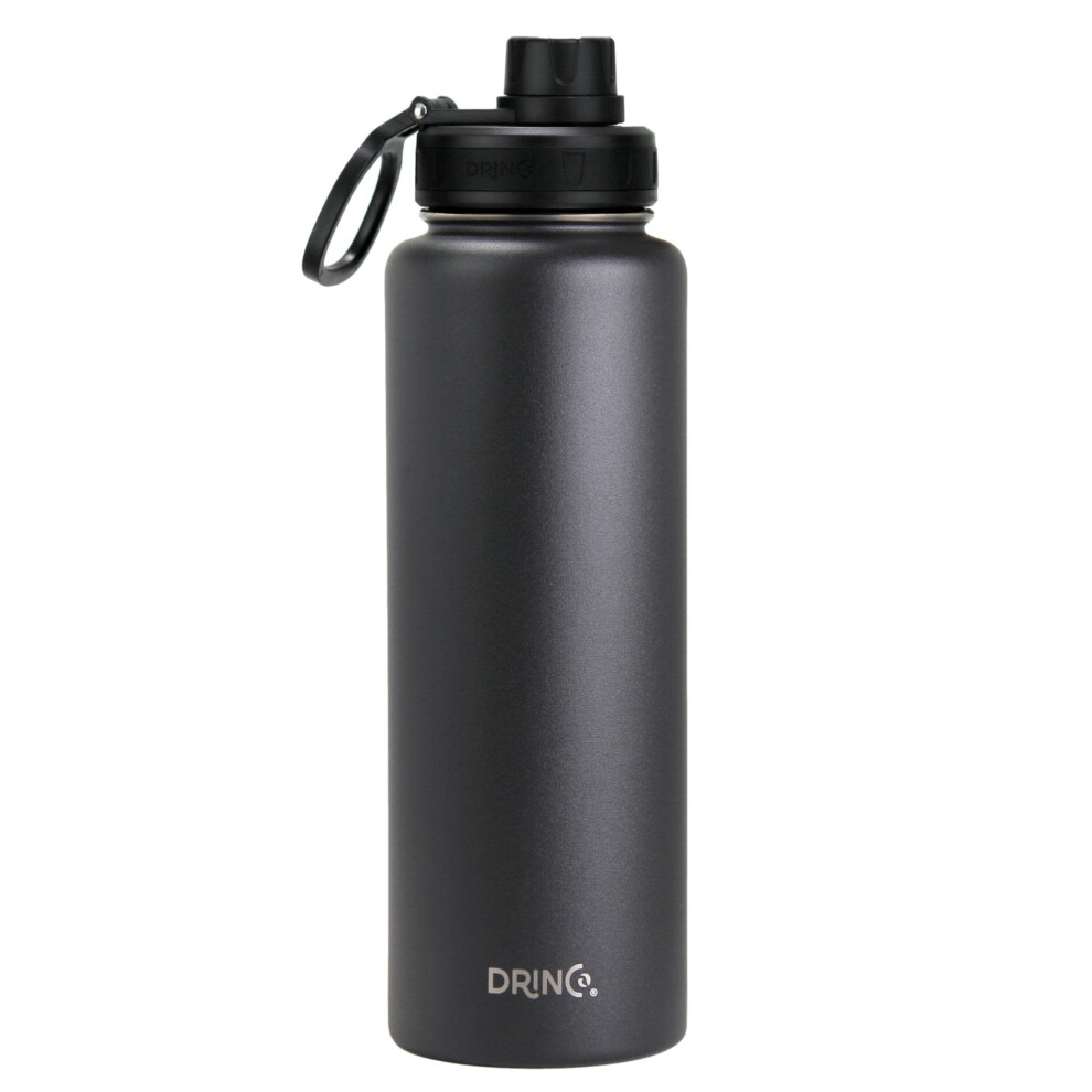 DRINCO Stainless Steel Water Bottle Spout Lid Vacuum Insulated Double Wall Water Bottles Wide Mouth (40oz 32oz 22oz 18oz 14oz) Leak Proof Keeps Cold o-image-OPC-PGC8BC5-NEW