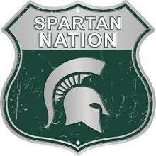 Hangtime - Michigan State University - Michigan State Spartans - Spartan Nation - Michigan State 12x12 tommer ruteskilt