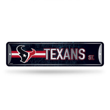 Rico Industries NFL Houston Texans Home Dcor Metall-Straenschild (10,2 x 38,1 cm) ideal fr Zuhause, Bro, Schlafzimmer und Mnnerhhle hergest