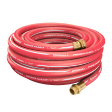 Continental Premium Garden Red Heavy Duty warmwatertuinslang 5/8 inch binnendiameter x 100 ft lengte mannelijke x vrouwelijke tuinslangdraad
