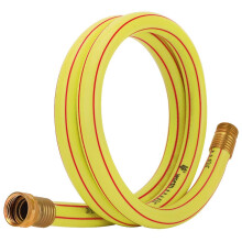 Solution4Patio Homes Garden 3/4 inch x 5 ft. korte slang gele invoerslang mannelijk/vrouwelijk hoge waterdruk massief messing fittingen voor wateront