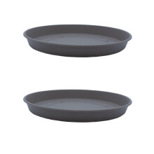 Kulat plastov podlek na rostliny HC Companies 17,5"""" Prima - vnitrn venkovn podnosy na rostliny do kvetincu - 17,8""""x17,8""""x2,01"""" v tepl ed