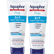 Aquaphor Baby Diaper Rash Cream  3-in-1 Diaper Rash Relief  3.5 Oz Tube  Pack of 2