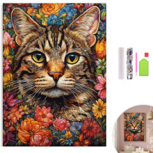 KICHANG Kvetinov macky Diamond Painting Kits 5D Diamond Painting Kits pre dospel ch DIY Diamond Painting Diamond Art Okr hle Full Drill Diamond